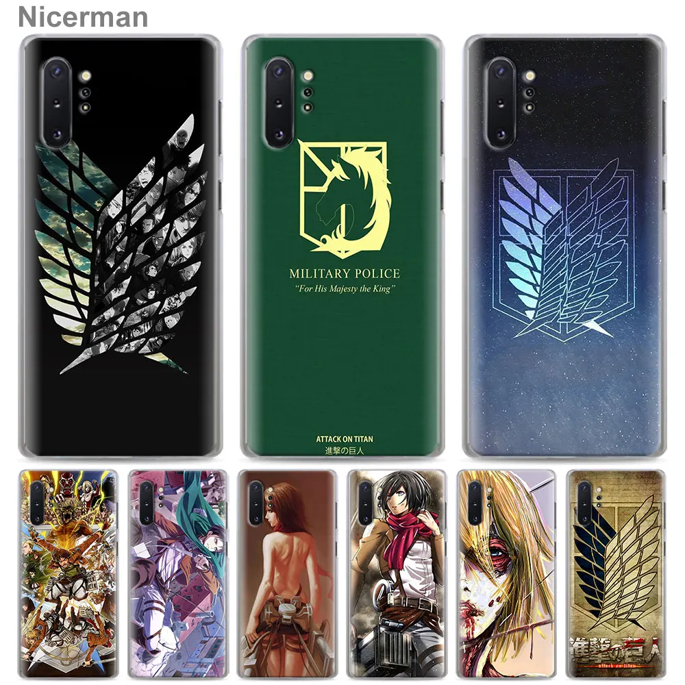 Anime Japanese attack on Titan Phone Cases for Samsung Galaxy Note 10 Plus(5G) Note 8 9 10 S10e S10 S8 S9 Plus Hard Cover
Anime Japanese attack on Titan Phone Cases for Samsung Galaxy Note 10 Plus(5G) Note 8 9 10 S10e S10 S8 S9 Plus Hard Cover
