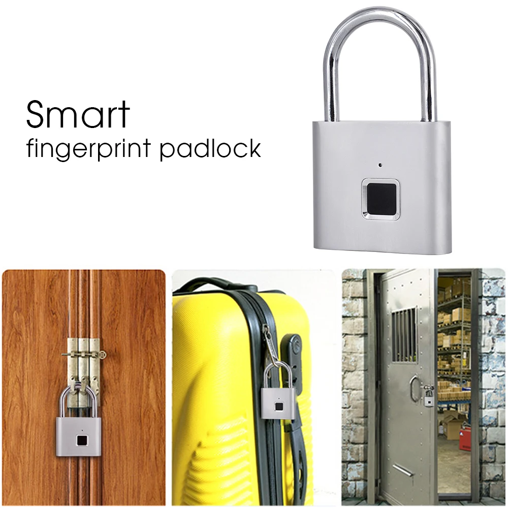 USB Rechargeable Portable Smart Fingerprint Lock IP65 Waterproof Electric Biometric Door Bag Luggage Case Bicycle Bike | Безопасность и