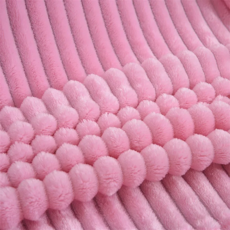 Одеяло в полоску Фланелевое флисовое супермягкое одеяло зимнее теплое пушистое