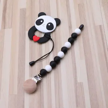 Baby Teether Ring With Pacifier Chain Clip Panda BPA Free Silicone Teethers Teething Chew Toy Infant Gift
Baby Teether Ring With Pacifier Chain Clip Panda BPA Free Silicone Teethers Teething Chew Toy Infant Gift