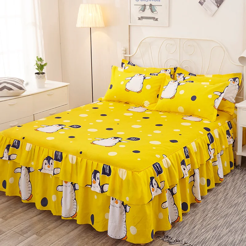 Two Layer Bed Skirt Thickened Sanding Bedspread Fitted Sheet Cover Soft Non-Slip Bed Skirts Floral Bedspread Queen king
Two Layer Bed Skirt Thickened Sanding Bedspread Fitted Sheet Cover Soft Non-Slip Bed Skirts Floral Bedspread Queen king