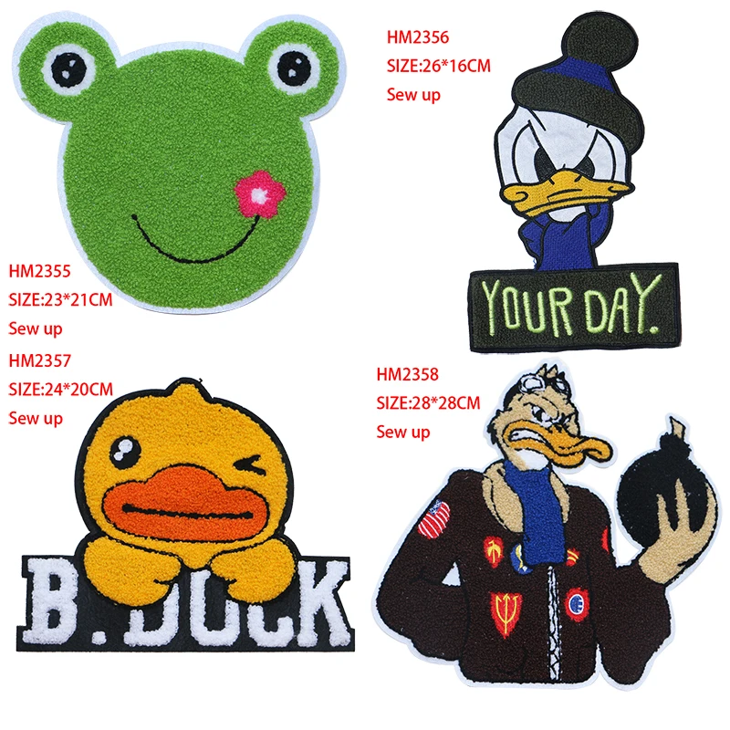 Cartoon Anime Decorative Patch frog,Bomb duck icon Towel Embroidered Applique Patches For DIY Iron on Badges on clothes Sticker
Cartoon Anime Decorative Patch frog,Bomb duck icon Towel Embroidered Applique Patches For DIY Iron on Badges on clothes Sticker