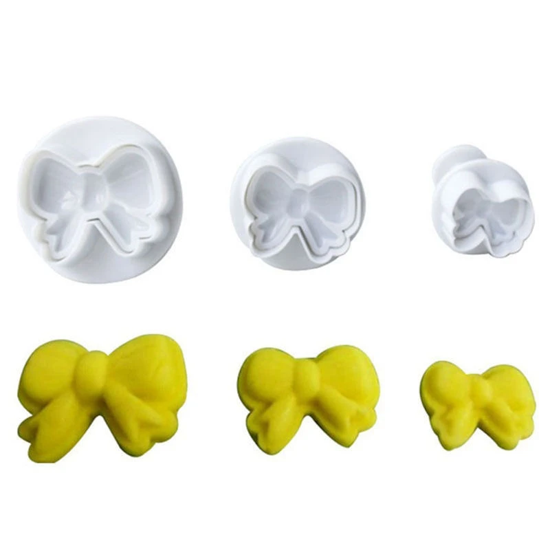 Sell Well DIY Home Bow Knot Bakeware Flower Plunger Cutter Molds 3pcs/set Embossed Stamp For Fondant Cake Cookie Decorating Tool
Sell Well DIY Home Bow Knot Bakeware Flower Plunger Cutter Molds 3pcs/set Embossed Stamp For Fondant Cake Cookie Decorating Tool