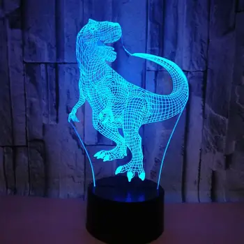 1pc 3D LED Night Light Colorful LED Visual Light Remote Control Stereoscopic Dinosaur Shape Design (Black)
1pc 3D LED Night Light Colorful LED Visual Light Remote Control Stereoscopic Dinosaur Shape Design (Black)