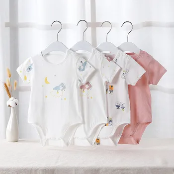 0-24M Summer Short-sleeved Infant Jumpsuits Cotton Baby Siamese Triangle Romper Thin Section Baby Bag Fart Clothing Baby Pajamas
0-24M Summer Short-sleeved Infant Jumpsuits Cotton Baby Siamese Triangle Romper Thin Section Baby Bag Fart Clothing Baby Pajamas