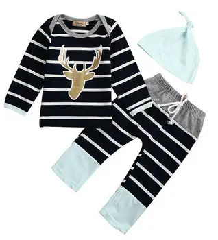 Baby Boys Girls Clothes Christmas Elk Set Newborn Baby Boy Girls Tops Romper+Long Pants+Hat Outfits
Baby Boys Girls Clothes Christmas Elk Set Newborn Baby Boy Girls Tops Romper+Long Pants+Hat Outfits