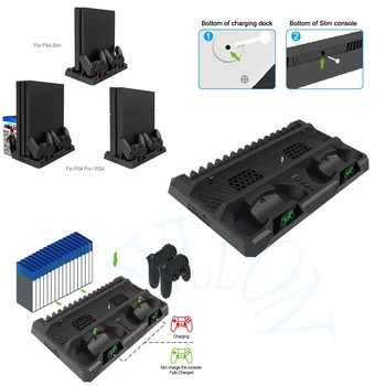 NEW FOR PS4/Pro/Slim Console Stand Cooling Fan Controller Charger Charging Dock Station Games Storage Play for PS4 Accessories
NEW FOR PS4/Pro/Slim Console Stand Cooling Fan Controller Charger Charging Dock Station Games Storage Play for PS4 Accessories