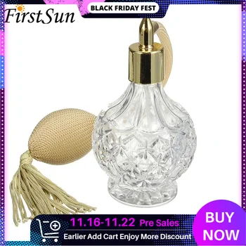 Empty 80ml Clear Crystal Vintage Perfume Bottle Glass Container Refillable Atomizer Perfume Bottle Long Spray Makeup Tool
Empty 80ml Clear Crystal Vintage Perfume Bottle Glass Container Refillable Atomizer Perfume Bottle Long Spray Makeup Tool