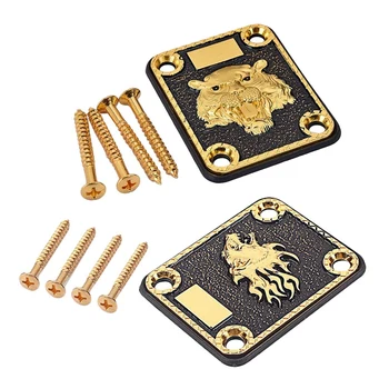 SEWS-2 Pcs Guitar Metal Neck Plates Guitar Neck Reinforcing Plate With Screws, Leopard Head & Tiger Head
SEWS-2 Pcs Guitar Metal Neck Plates Guitar Neck Reinforcing Plate With Screws, Leopard Head & Tiger Head