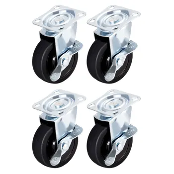uxcell 3 Inch Swivel w Brake + Fixed Casters Wheels Rubber Top Plate Mounted Swivel Fixed Caster Wheel 330lb Total Capacity
uxcell 3 Inch Swivel w Brake + Fixed Casters Wheels Rubber Top Plate Mounted Swivel Fixed Caster Wheel 330lb Total Capacity