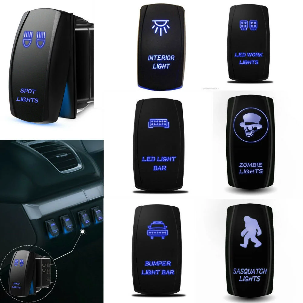 12V 20A Bar ARB Carling 5-pin Push Rocker Toggle Switch Car Boat Blue LED Light Rocker Switch Car Electronics Accessories
12V 20A Bar ARB Carling 5-pin Push Rocker Toggle Switch Car Boat Blue LED Light Rocker Switch Car Electronics Accessories