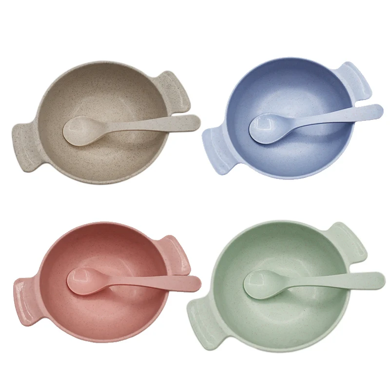 Infant Baby Feeding Tableware Set Eco-Friendly Wheat Baby Plate Dishes Children Dinnerware Kids Anti-hot Training Bowl+Spoon
Infant Baby Feeding Tableware Set Eco-Friendly Wheat Baby Plate Dishes Children Dinnerware Kids Anti-hot Training Bowl+Spoon