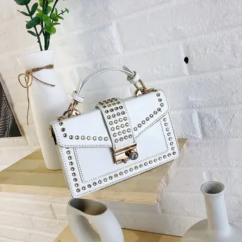 Fashion Nail Solid Color Classic PU Shoulder Bags Lock High Quality Mini Luxury Simple Messenger Bag Wild Brand Female Handbags
Fashion Nail Solid Color Classic PU Shoulder Bags Lock High Quality Mini Luxury Simple Messenger Bag Wild Brand Female Handbags
