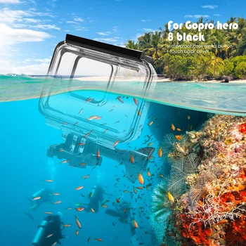 60m Waterproof Case Classic Colors Simple Enduring Housing Metal Button Protective Cover for GoPro HERO8 Black
60m Waterproof Case Classic Colors Simple Enduring Housing Metal Button Protective Cover for GoPro HERO8 Black