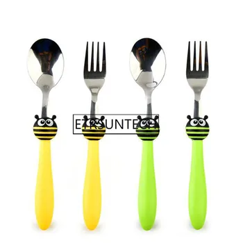 50sets Cartoon Portable Kids Cutlery Ladybug Bee Dinnerware Sets Children Tableware Suit Stainless Steel Fork Set 
50sets Cartoon Portable Kids Cutlery Ladybug Bee Dinnerware Sets Children Tableware Suit Stainless Steel Fork Set