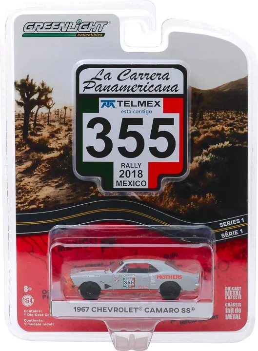 GreenLight 1:64 1968 Chevy Camaro 1 - 355 бутик игрушечный автомобиль из сплава для детей Детские