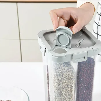 Household Large-Capacity Multi-Grain Kitchen 4-Cell Food-Grade Multi-Grain Sealed Cans For Storage Tank Storage Box
Household Large-Capacity Multi-Grain Kitchen 4-Cell Food-Grade Multi-Grain Sealed Cans For Storage Tank Storage Box