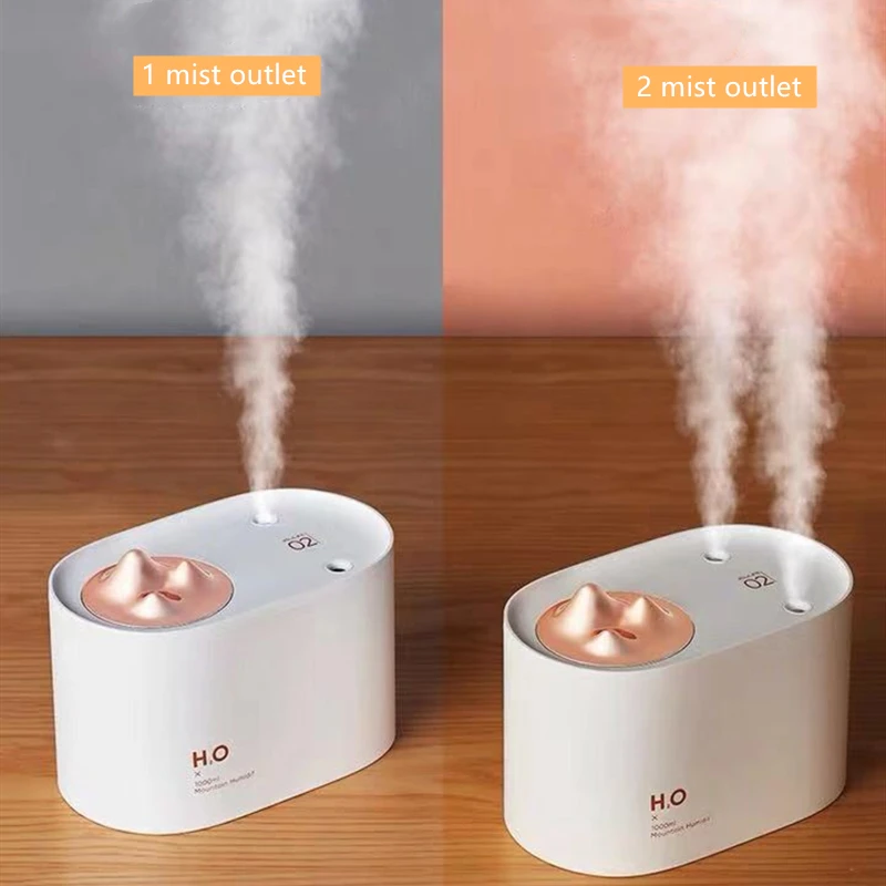 1000ML Large Capacity Ultrasonic Air Humidifier 2 Mist Outlet USB Car Mist Maker Aroma Oil Diffuser Aromatherapy Humidifier Home
1000ML Large Capacity Ultrasonic Air Humidifier 2 Mist Outlet USB Car Mist Maker Aroma Oil Diffuser Aromatherapy Humidifier Home