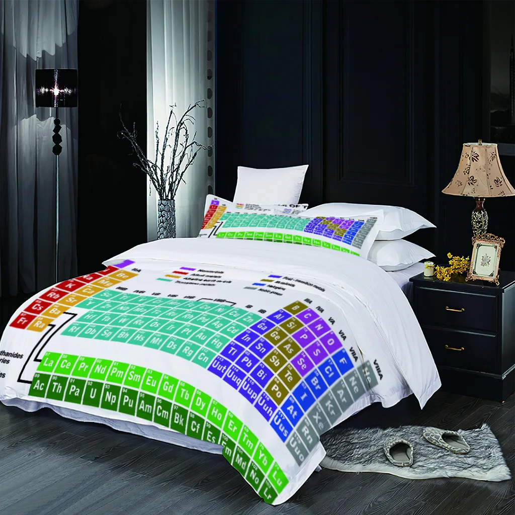 Personalized DIY Periodic Table Printed Quilt Pillowcase 3d Printed Chemical Pattern Value Multi-Size Bed Sack and Pillow Slip
Personalized DIY Periodic Table Printed Quilt Pillowcase 3d Printed Chemical Pattern Value Multi-Size Bed Sack and Pillow Slip