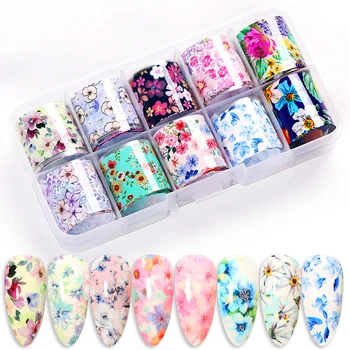 10 Design/set Nail Foil Stickers Flower Leaf Tree Summer Mix Florals Transfer Decals Paper Nail Slider Nail Art Accessories
10 Design/set Nail Foil Stickers Flower Leaf Tree Summer Mix Florals Transfer Decals Paper Nail Slider Nail Art Accessories