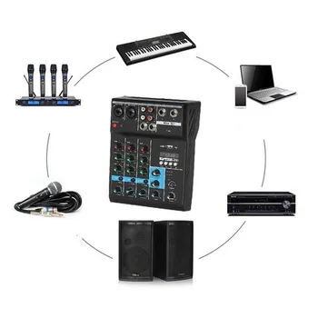 Professional 4 Channel Bluetooth Mixer Audio Console Plug US Live KTV Stage DJ For Home Mixing Console Karaoke
Professional 4 Channel Bluetooth Mixer Audio Console Plug US Live KTV Stage DJ For Home Mixing Console Karaoke