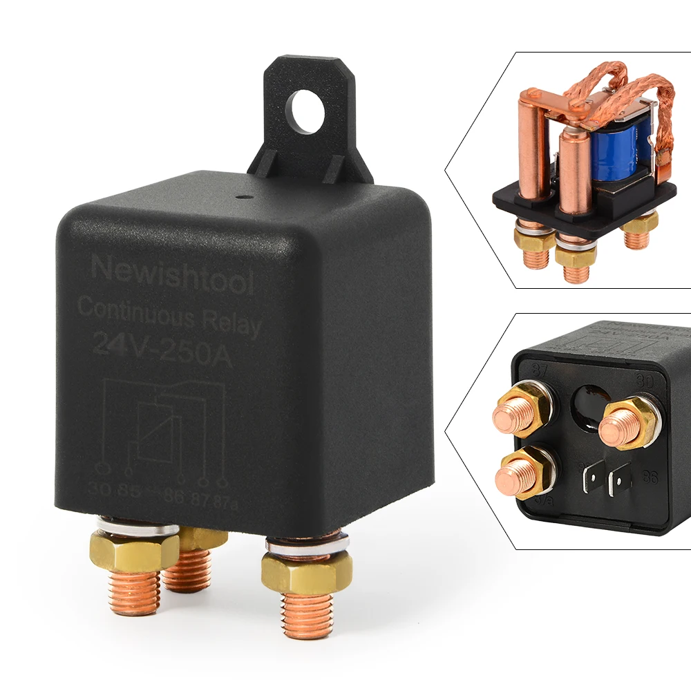 Car Relay 12V 24V 250A Continuous Type High Power Motorcycle Battery Control Switch Terminal Automotive Starter Relay Socket
Car Relay 12V 24V 250A Continuous Type High Power Motorcycle Battery Control Switch Terminal Automotive Starter Relay Socket
