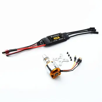 A2217 2300KV Brushless Motor 40A ESC With T plug and 3.5mm Banana Connectors for RC Fixed Wing Plane Helicopter
A2217 2300KV Brushless Motor 40A ESC With T plug and 3.5mm Banana Connectors for RC Fixed Wing Plane Helicopter