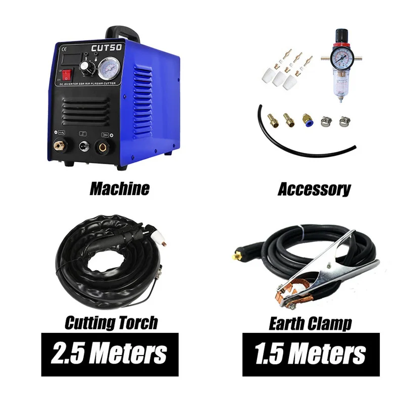 Plasma Cutter CUT50 220V 50A Plasma Cutting Machine with PT31 Cutting Torch Welding Accessories
Plasma Cutter CUT50 220V 50A Plasma Cutting Machine with PT31 Cutting Torch Welding Accessories