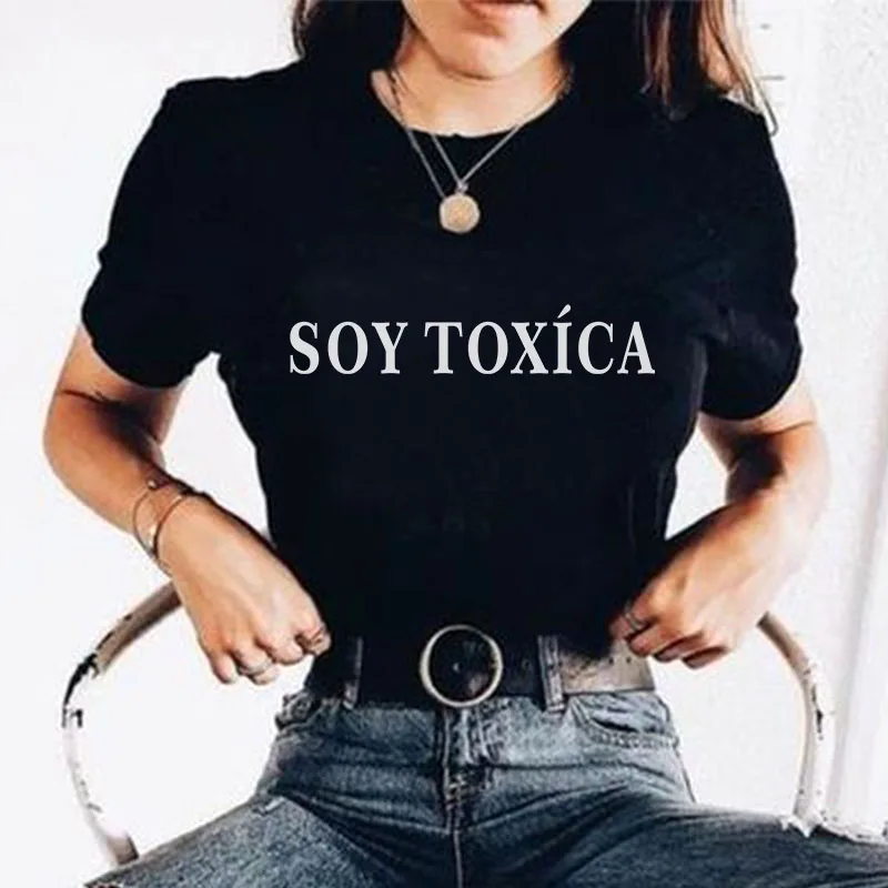 Фото Женская хипстерская футболка с надписью I AM chemical Повседневная летняя хлопковая
