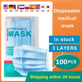 Medical Mask Disposable 3 Layer Ply Filter Mask Surgical Masks Dustproof Facial Protective Cover Non-woven Earloop Mask
Medical Mask Disposable 3 Layer Ply Filter Mask Surgical Masks Dustproof Facial Protective Cover Non-woven Earloop Mask