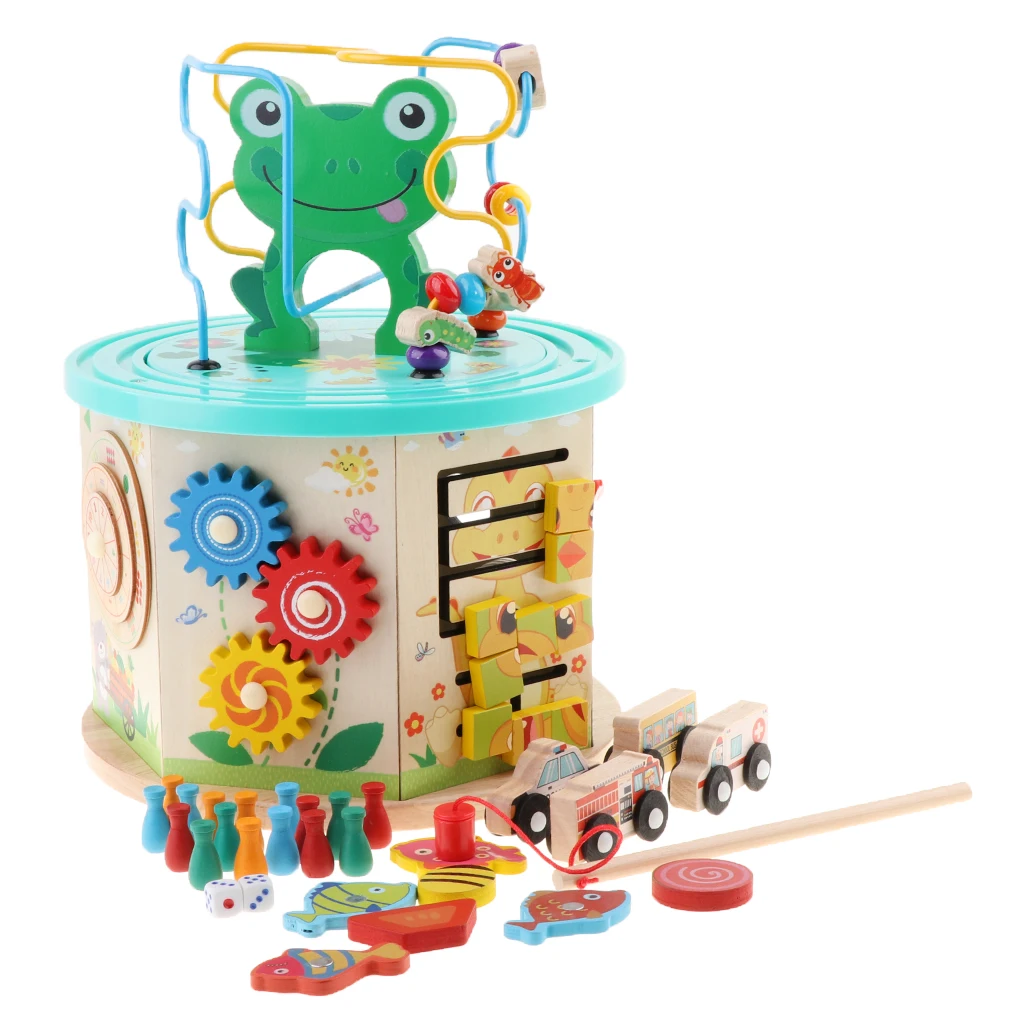 Activity Cube Toys Baby Educational Wooden Bead Maze Shape Sorter Abacus Toy Activity Cube Toys Baby Educational Wooden Bead Maze Shape Sorter Abacus Toy