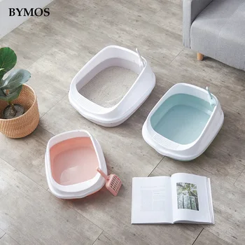 

Pet Toilet Bedpan Cat Litter Box Cat Dog Tray with Scoop Toilet Supply Teddy Anti-Splash Dog Toilette Home Plastic Sandbox 1Set