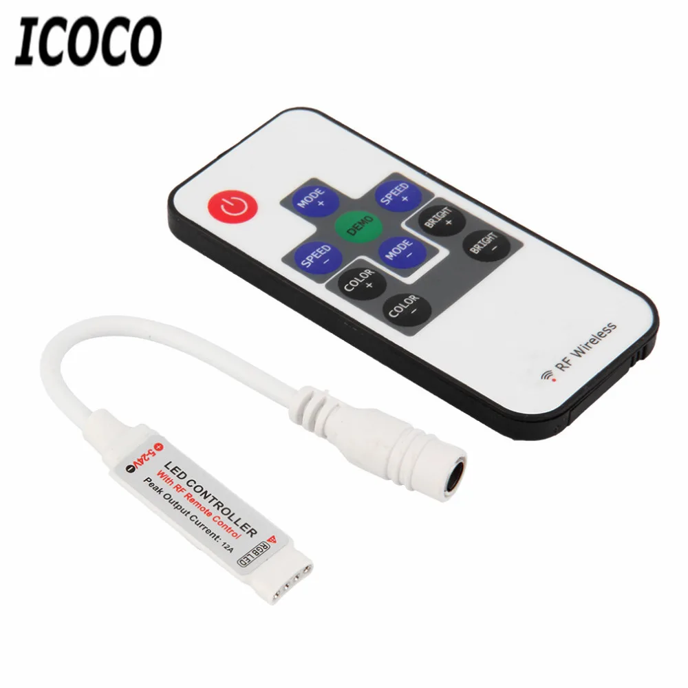 ICOCO 10 Keys DIY Wireless RGB Remote Controller LED Colorful Light with Cable Single Color Light Strip SMD5630 SMD5050 SMD3528
ICOCO 10 Keys DIY Wireless RGB Remote Controller LED Colorful Light with Cable Single Color Light Strip SMD5630 SMD5050 SMD3528