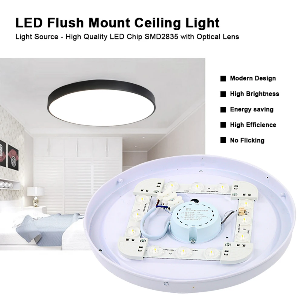 LED Ceiling Light 18W Modern Lamp Living Room Lighting Fixture Bedroom Kitchen Round-Ultra-Thin Mounted Flush
LED Ceiling Light 18W Modern Lamp Living Room Lighting Fixture Bedroom Kitchen Round-Ultra-Thin Mounted Flush