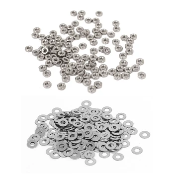 300 Pcs M2 Stainless Steel Fastener: 100 Pcs DIN934 Metric M2 Hex Nuts for Bolt & 200 Pcs DIN125 Flat Washers Spacers
300 Pcs M2 Stainless Steel Fastener: 100 Pcs DIN934 Metric M2 Hex Nuts for Bolt & 200 Pcs DIN125 Flat Washers Spacers