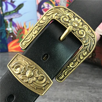 Retro Carving Brass Belt Buckles For Men Belt Genuine Leather Ceinture Quality Super Thick Leather Belt Men Cinturon MBT0118 
Retro Carving Brass Belt Buckles For Men Belt Genuine Leather Ceinture Quality Super Thick Leather Belt Men Cinturon MBT0118