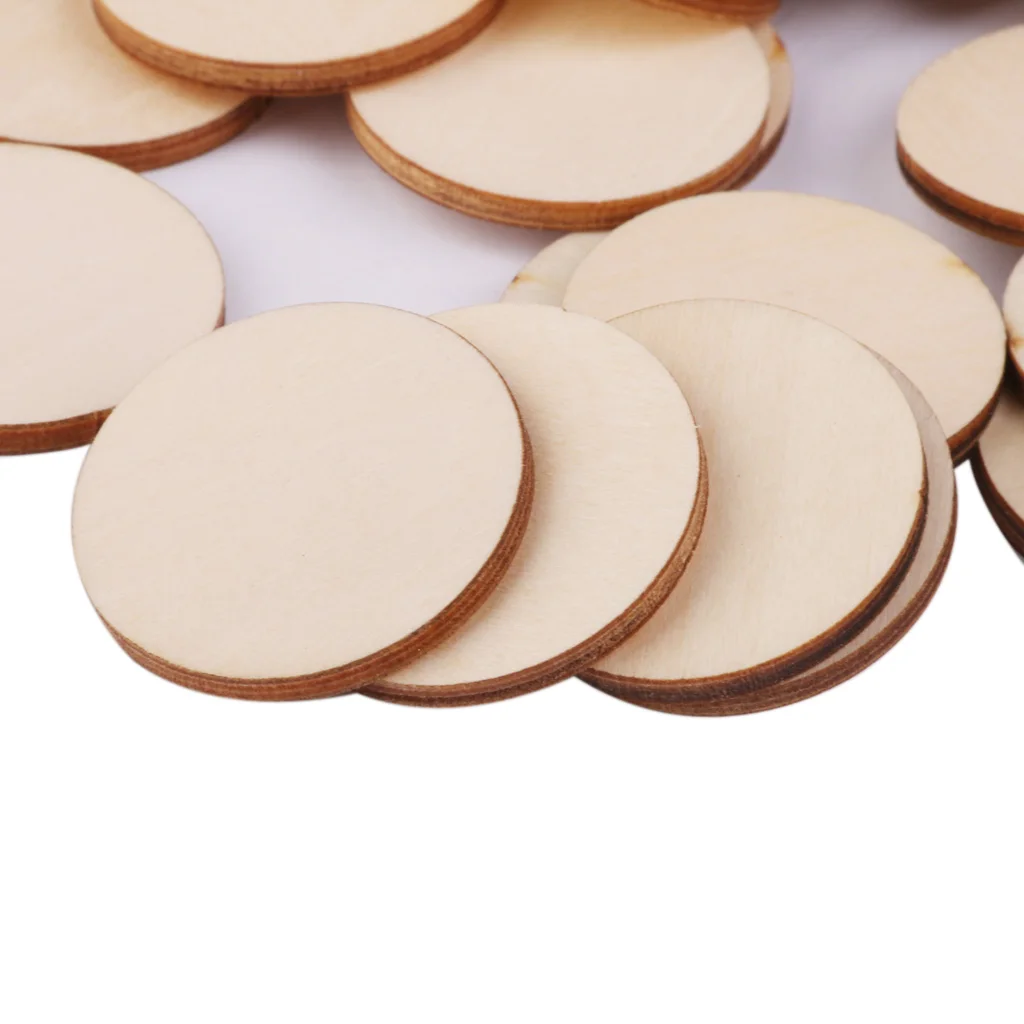 60pcs Blank Round Shaped Natural Wood Slices Discs Art Craft Hobbies Pyrography 60pcs Blank Round Shaped Natural Wood Slices Discs Art Craft Hobbies Pyrography