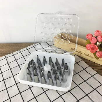 Factory Price Decorating Nozzle Set Household Small 26 Stainless Steel Material with Decorating Nail Storage Box Set
Factory Price Decorating Nozzle Set Household Small 26 Stainless Steel Material with Decorating Nail Storage Box Set