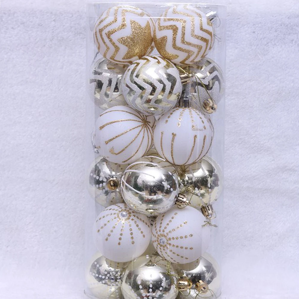 24pcs/lot 6cm Christmas Tree Decor Ball Bauble Xmas Party Hanging Ball Ornament decorations for Home Christmas decorations Gift
24pcs/lot 6cm Christmas Tree Decor Ball Bauble Xmas Party Hanging Ball Ornament decorations for Home Christmas decorations Gift