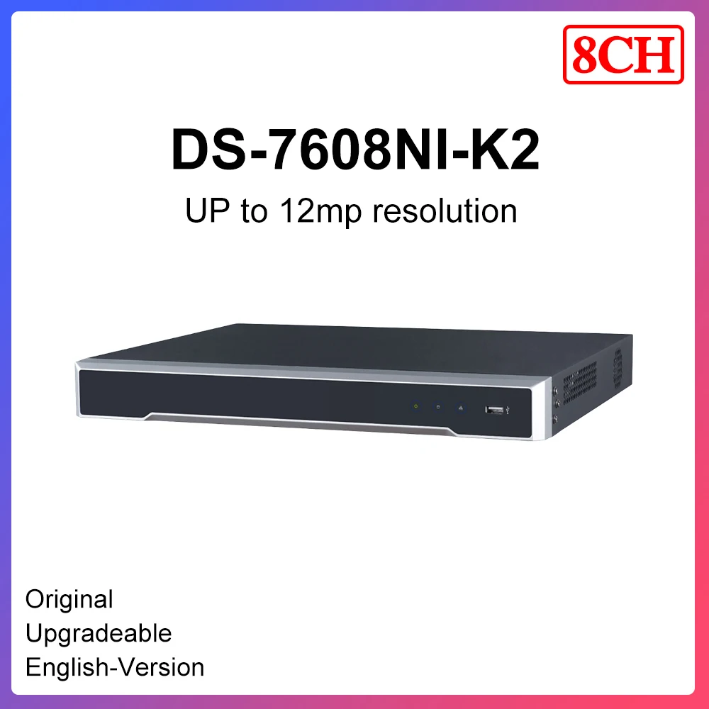 Original Hikvision NVR 8ch 4K DS-7608NI-K2 1U supports 8MP IPC 4K English Version Network Digital Video Recorder
Original Hikvision NVR 8ch 4K DS-7608NI-K2 1U supports 8MP IPC 4K English Version Network Digital Video Recorder