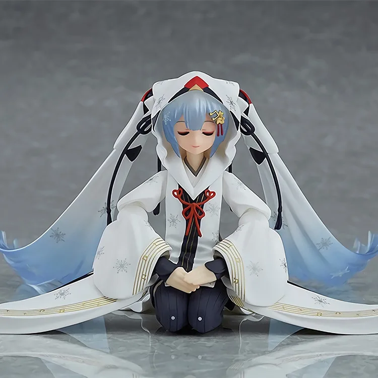 FIGMA EX-045 Snow Hatsune Miku Crane Priestess Ver Anime 15CM Action Figure Toys (5)