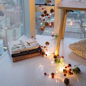 New Year Decor 2m 20-LED Pine Cone Star LED String Lights Christmas Decoration for Home Christmas Ornaments Enfeites De Natal
New Year Decor 2m 20-LED Pine Cone Star LED String Lights Christmas Decoration for Home Christmas Ornaments Enfeites De Natal