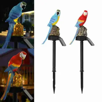 1Pc Waterproof Solar LED Light Garden Path Lawn Parrot Animal Decoration Light Resign Bird Sculpture Solar LED Light