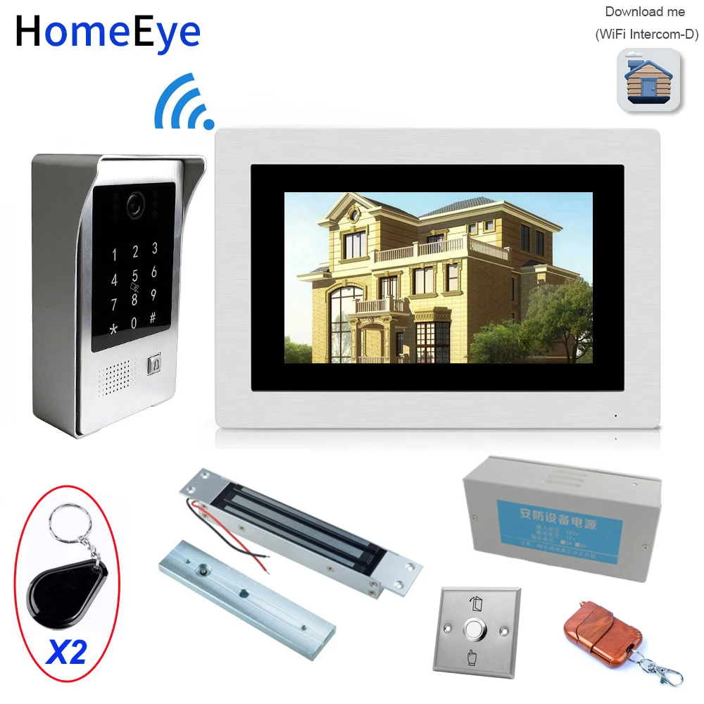 IP Wifi Video Door Phone Intercom Access Control System+Electronic Magnetic Lock+Power Control Box+Open Switch+Remote Control
IP Wifi Video Door Phone Intercom Access Control System+Electronic Magnetic Lock+Power Control Box+Open Switch+Remote Control