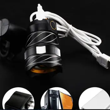 USB Rechargable Lamp Zoomable T6 LED Bike Front Light Torch 3 Modes Cycling Headlight
USB Rechargable Lamp Zoomable T6 LED Bike Front Light Torch 3 Modes Cycling Headlight