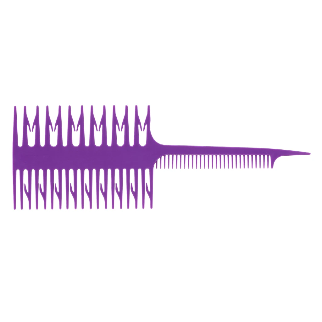 3 Way Weave Balayage Dyeing Highlighting Microbraiding Sectioning Hair Comb Coloring Comb Dyeing Brush for Salon Barber 3 Way Weave Balayage Dyeing Highlighting Microbraiding Sectioning Hair Comb Coloring Comb Dyeing Brush for Salon Barber