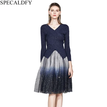 2020 Designer Runway Two Piece Sweater Set Women Shinny Knitted Sweater Tops Spring Bright Mesh Skirt Suits 2 Piece Sets Outfit
2020 Designer Runway Two Piece Sweater Set Women Shinny Knitted Sweater Tops Spring Bright Mesh Skirt Suits 2 Piece Sets Outfit