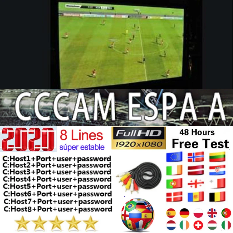 2020 cccam espa a spain 1 year stable 8 Line server HD cline ccam espa a Europe Portugal Poland Italia for satellite receiver
2020 cccam espa a spain 1 year stable 8 Line server HD cline ccam espa a Europe Portugal Poland Italia for satellite receiver