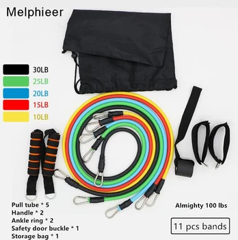 11 Pcs/Set TPE Resistance Bands Crossfit Training Body Exercise Yoga Tubes Pull Rope Chest Expander Pilates Fitness with Bag
11 Pcs/Set TPE Resistance Bands Crossfit Training Body Exercise Yoga Tubes Pull Rope Chest Expander Pilates Fitness with Bag