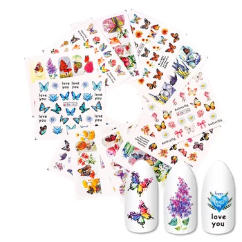 Monja 12 Pcs/Set Nail Art Flower Butterfly Series Pattern Water Transfer Sticker Watermark Nail Tips Decals Manicure Decorations
Monja 12 Pcs/Set Nail Art Flower Butterfly Series Pattern Water Transfer Sticker Watermark Nail Tips Decals Manicure Decorations